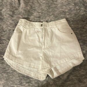 White denim shorts